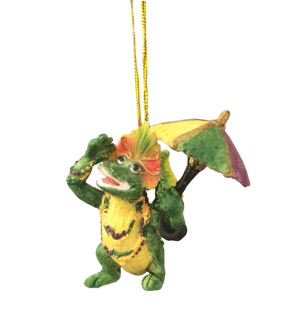 Mardi Gras Parade Gator Ornament