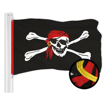 Flag Pirate Jolly Roger Red Scarf