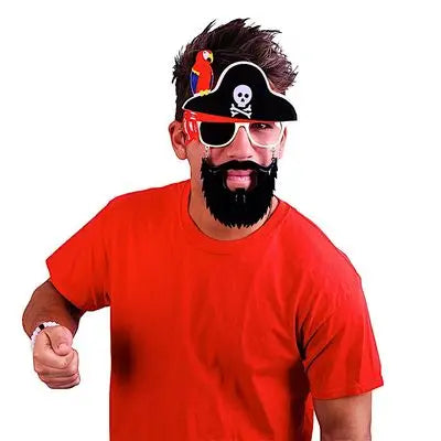 Sun Stache Pirate Beard with Parrot