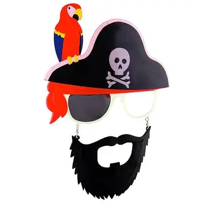 Sun Stache Pirate Beard with Parrot