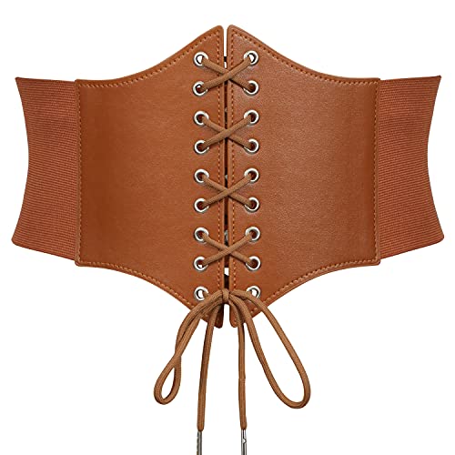 Elastic Corset Belt (Brown)