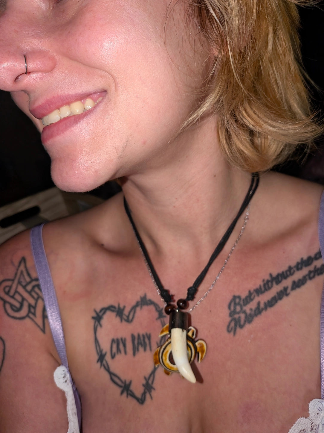 Turtle and Alligator Tooth OR Alligator Scute Pendant