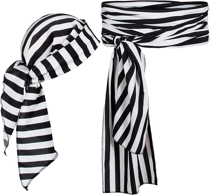 Pirate Scarf Black And White