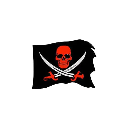Jolly Roger Red Skull and Crossbones bumper sticker