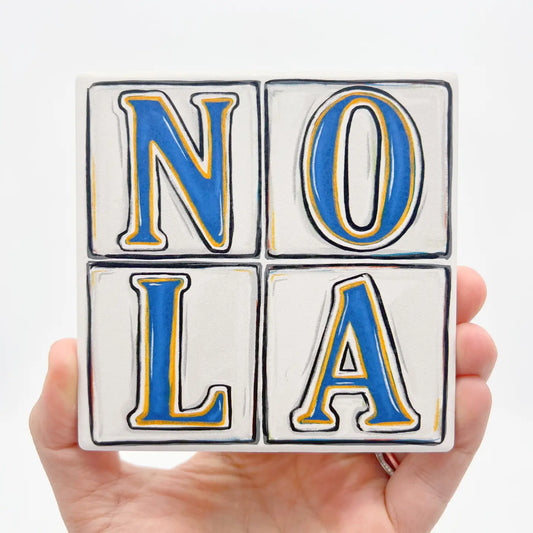 Nola Street Tiles Coaster. New Orleans Absorbable