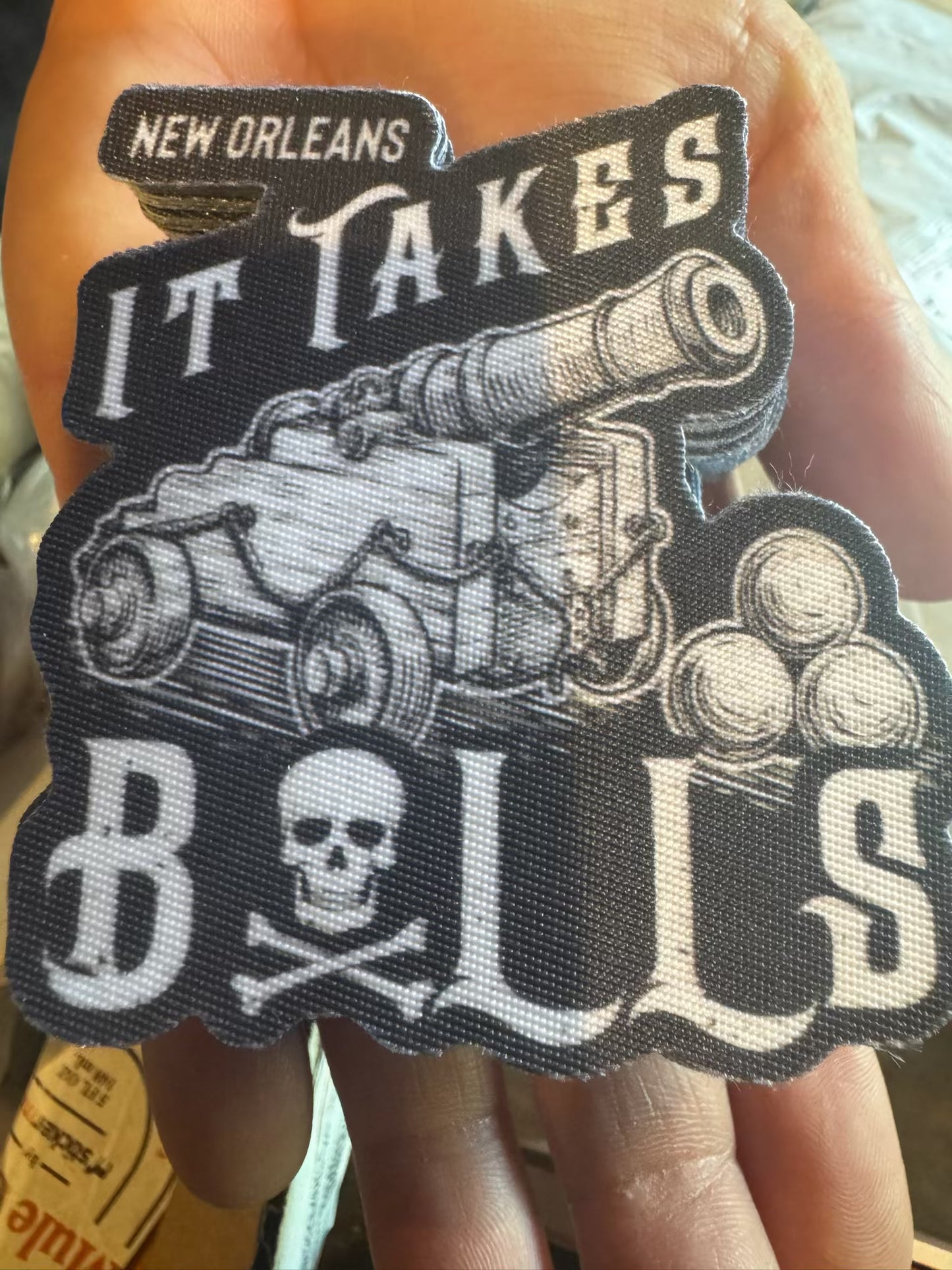 It takes balls sticker