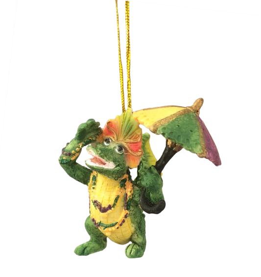 Mardi Gras Parade Gator Ornament