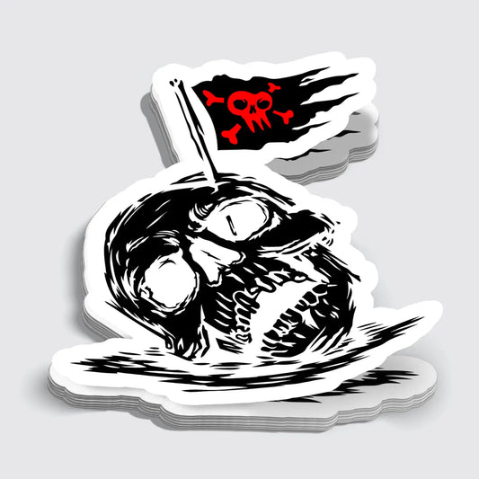 Pirate Flag in Skull Sticker