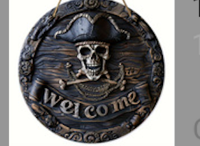 Pirate welcome circle sign