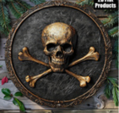 Classic Pirate Skull Metal sign