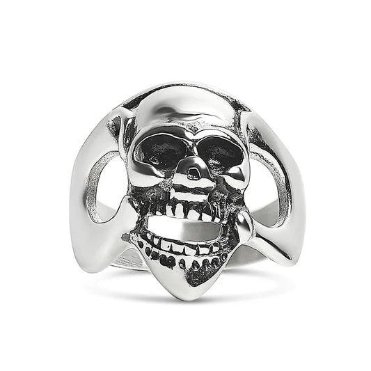 Stainless Steel Polished Skull Ring